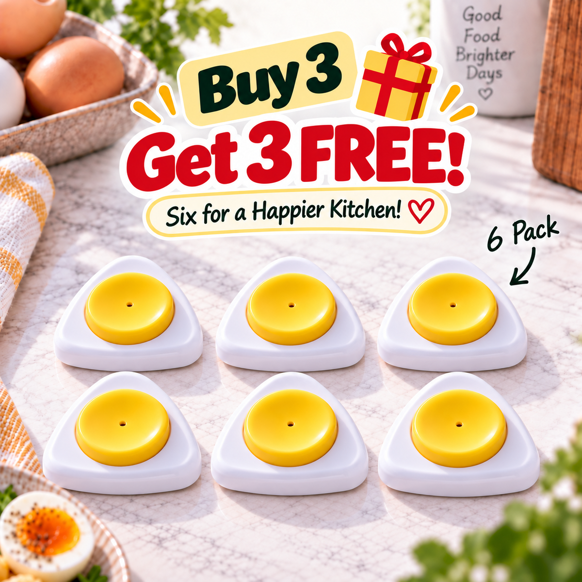 🔥Last Day of the Sale 🔥 Buy 3, Get 3 FREE — Just $4.50 Each | Egg Piercer for Easier Peeling