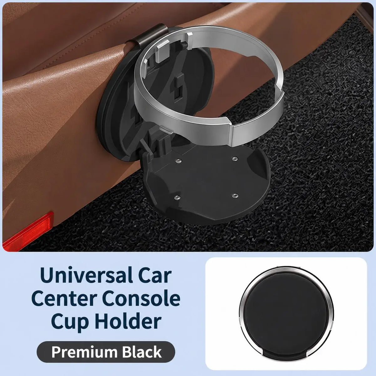 Universal Foldable Car Cup Holder with Hook, Space-Saving Vehicle Drink Holder for Bottles 🚗