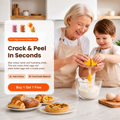 🔥🔥Limited-time 😮‍💨 Buy 1 Get 1 Free ！！！🍳 Quick Egg Cracker Tool – Open Hundreds Of Eggs Faster & Cleaner 🔥