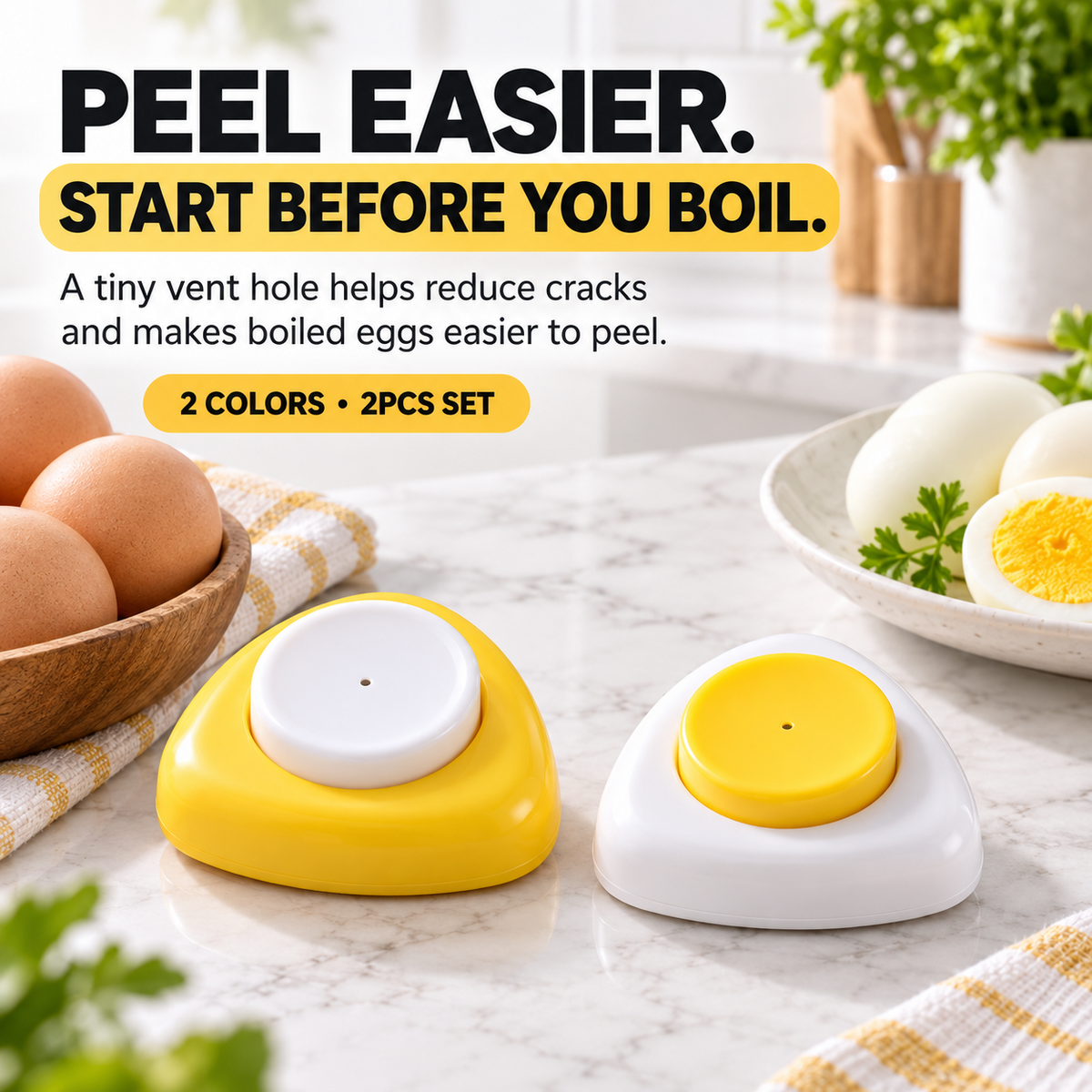 🔥Last Day of the Sale 🔥 Buy 3, Get 3 FREE — Just $4.50 Each | Egg Piercer for Easier Peeling