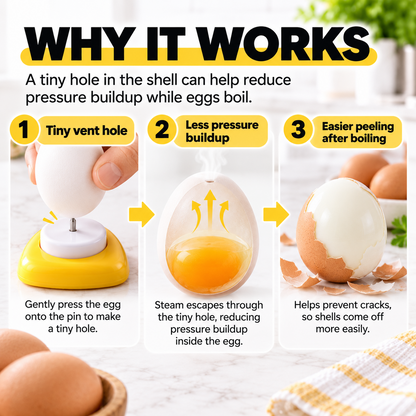 🔥Last Day of the Sale 🔥 Buy 3, Get 3 FREE — Just $4.50 Each | Egg Piercer for Easier Peeling