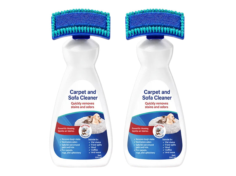 No-Wash Carpet & Sofa Cleaner with Brush