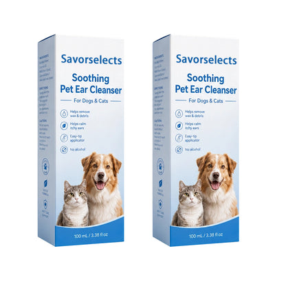 Savorselects™ Soothing Pet Ear Cleaner for Dogs & Cats – Gentle Wax, Dirt & Odor Removal