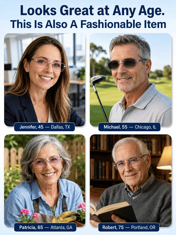 👑[Regain Your Youthful Vision] Smart Zoom Diamond-Cut Reading Glasses