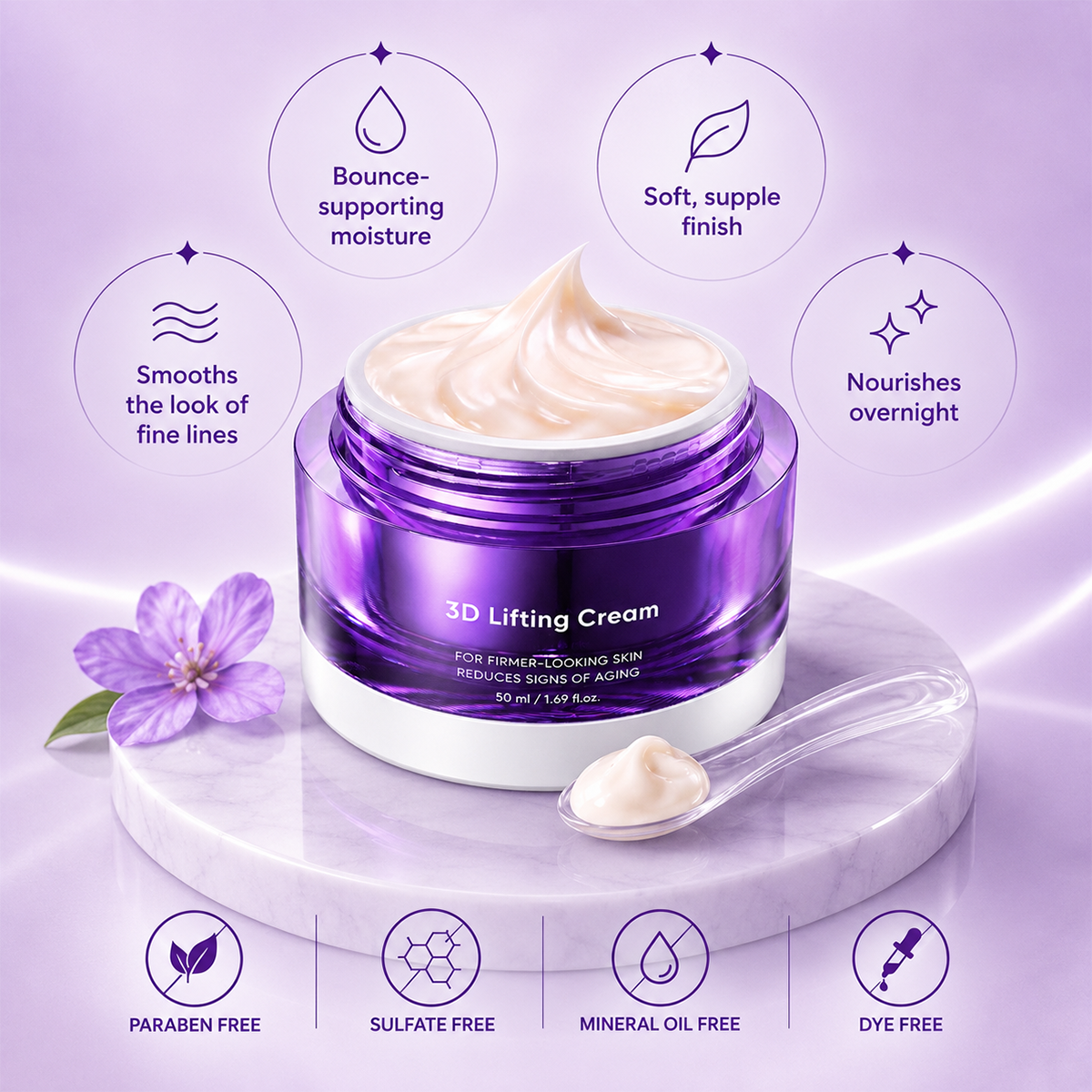 3D Lifting Cream 1.7 fl oz | Advanced Korean Facial Night Cream