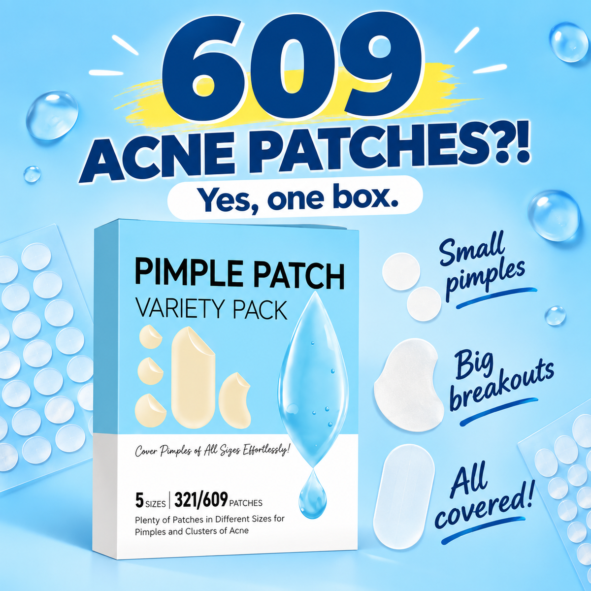 Hydrocolloid Acne Patch Variety Pack