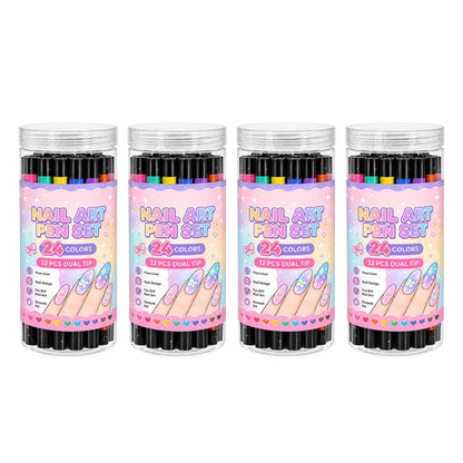 🎉 2026 Sale — Over 25,000 Sold!💅 24‑Colors Dual‑Ended Nail Art Pens‑DIY Manicure Drawing Set 🎨