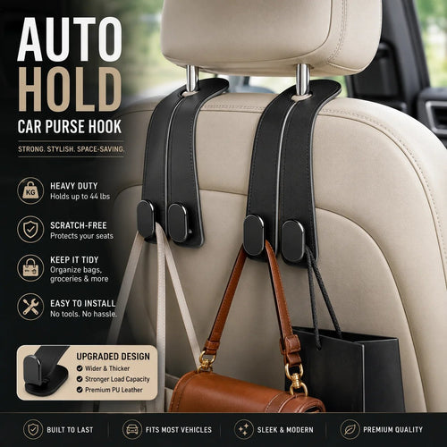 2‐Pack Car Purse Hook, Purse Hook for Car Seats Headrest, Car Seat Hooks 🚗