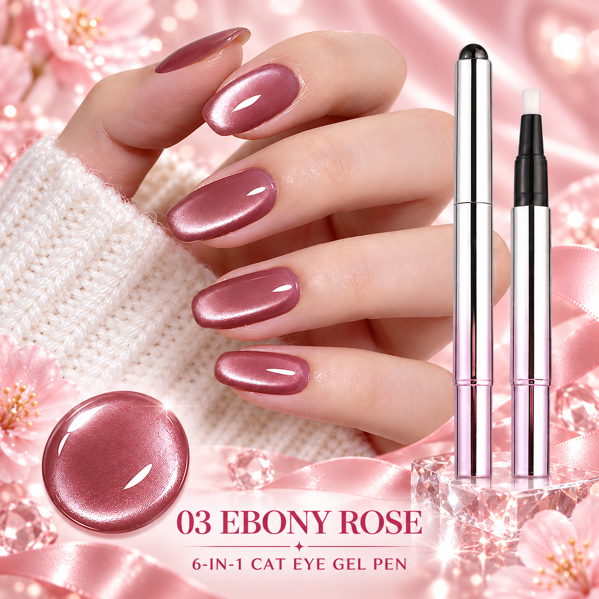 Portable Cat-Eye Gel Nail Pen