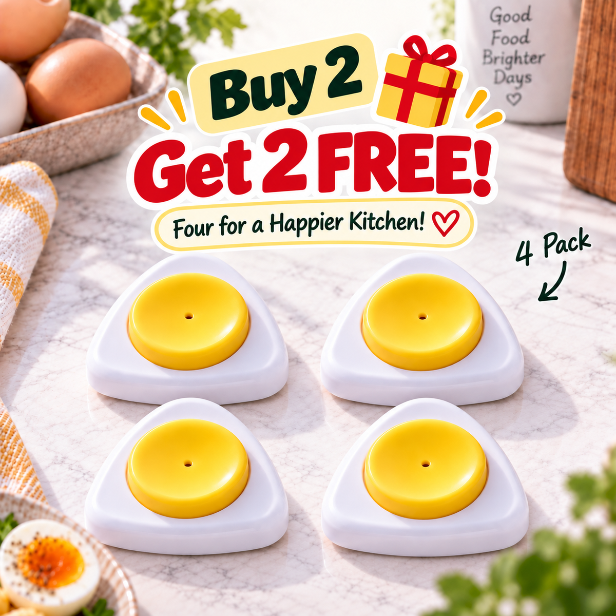 🔥Last Day of the Sale 🔥 Buy 3, Get 3 FREE — Just $4.50 Each | Egg Piercer for Easier Peeling