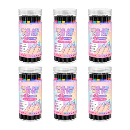 🎉 2026 Sale — Over 25,000 Sold!💅 24‑Colors Dual‑Ended Nail Art Pens‑DIY Manicure Drawing Set 🎨