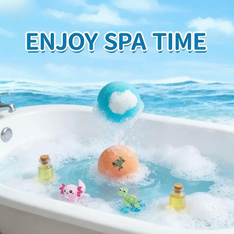 HOT SALE🔥🛁 Natural Bath Bombs for Kids with Mega Bubbles & Surprise Inside 🥚✨12 pcs[1 Box]