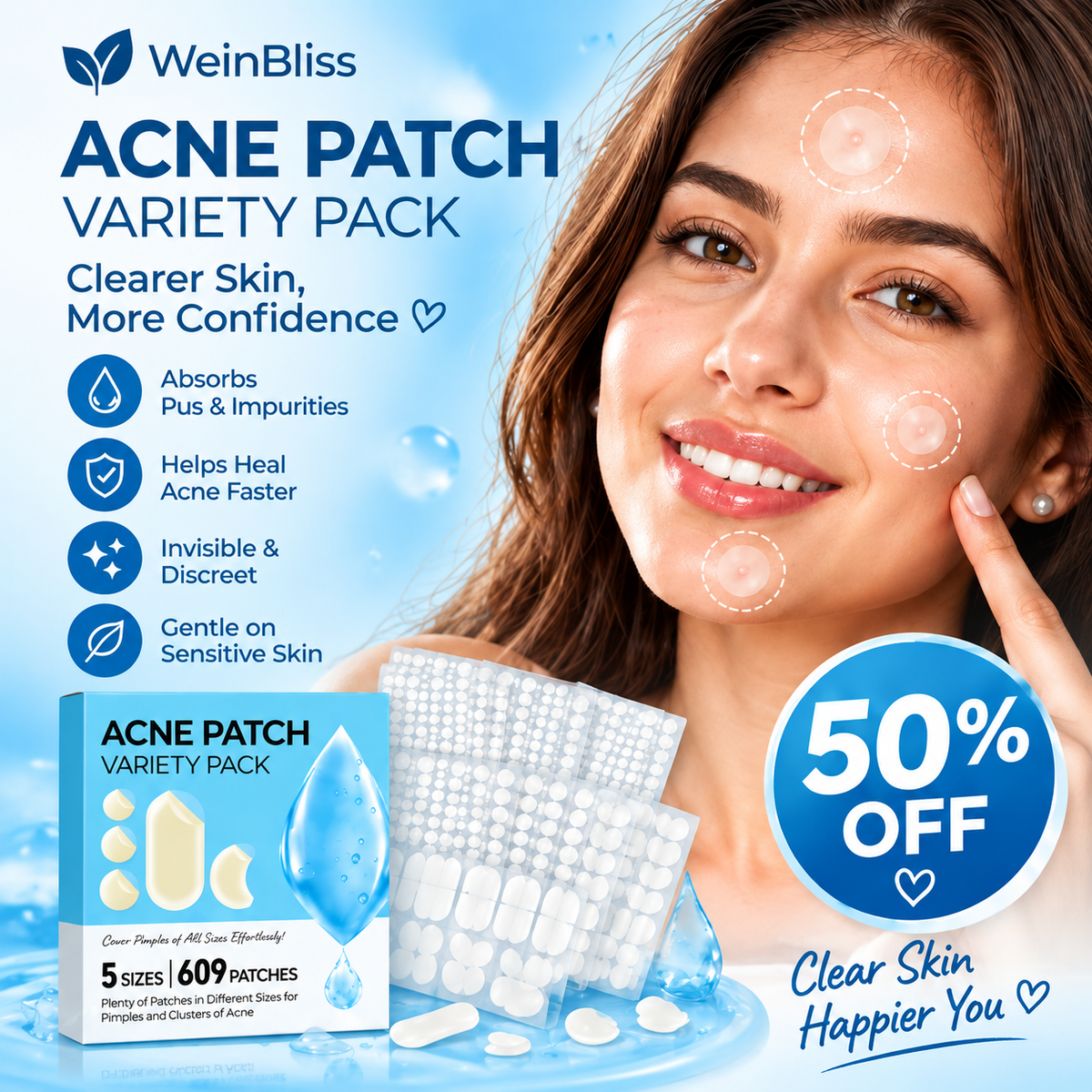 Hydrocolloid Acne Patch Variety Pack