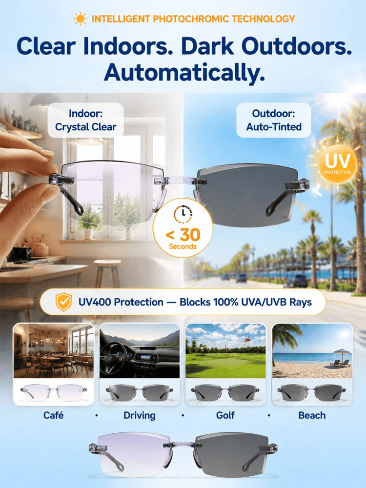 👑[Regain Your Youthful Vision] Smart Zoom Diamond-Cut Reading Glasses