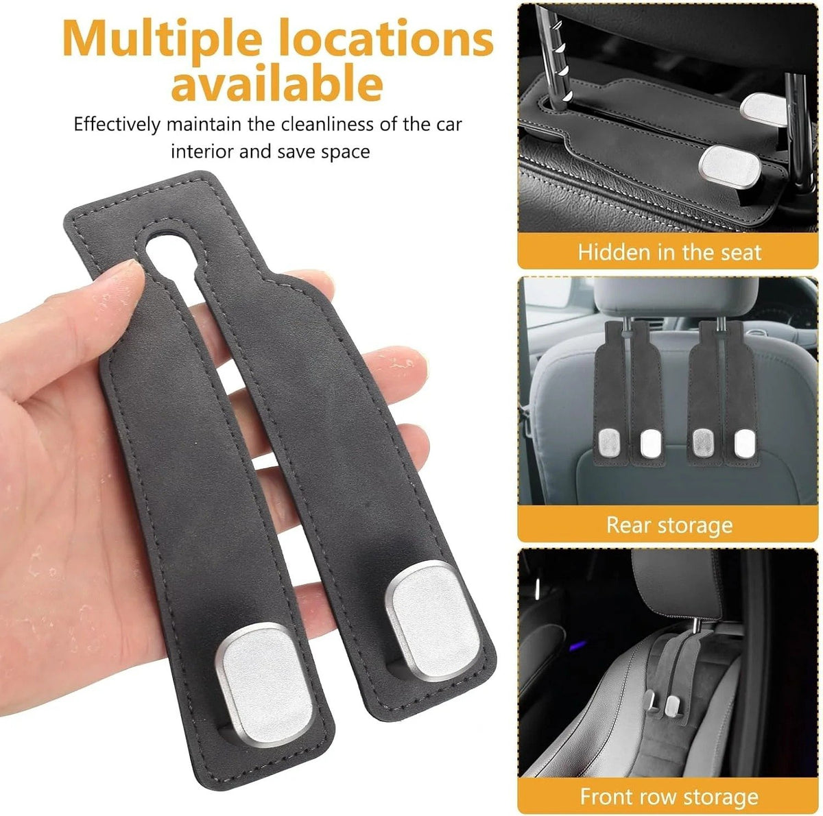 2‐Pack Car Purse Hook, Purse Hook for Car Seats Headrest, Car Seat Hooks 🚗