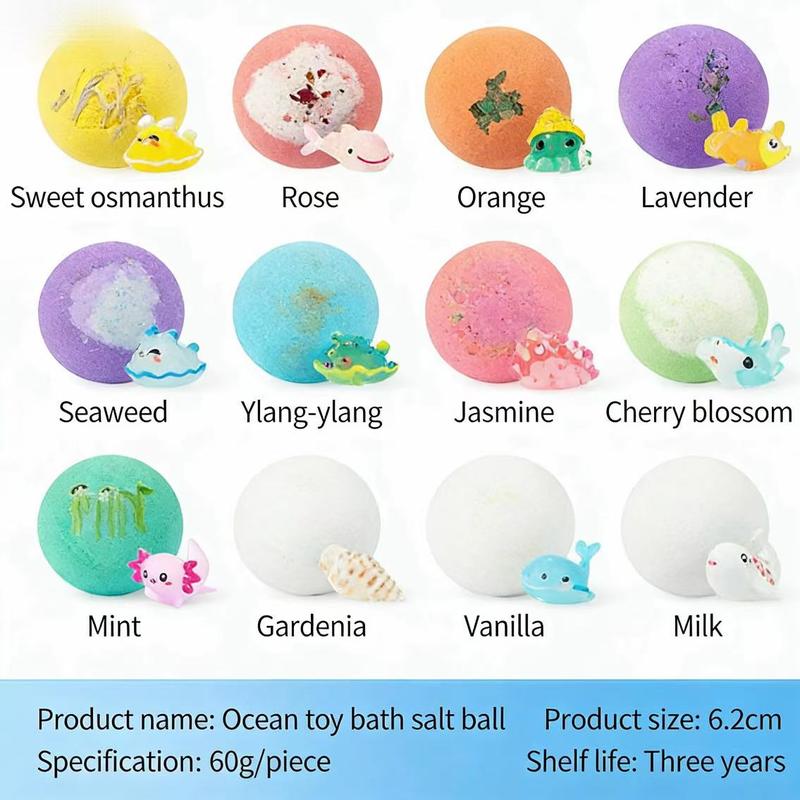 HOT SALE🔥🛁 Natural Bath Bombs for Kids with Mega Bubbles & Surprise Inside 🥚✨12 pcs[1 Box]