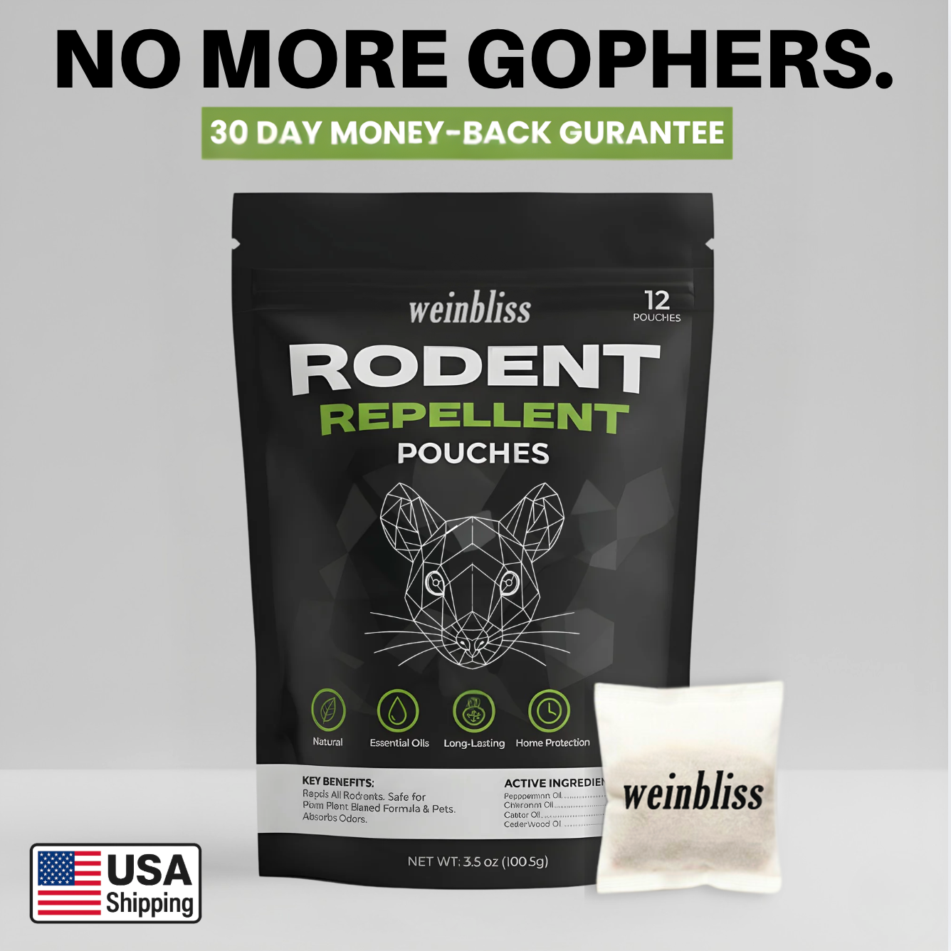 Gopher Repellent Pouches