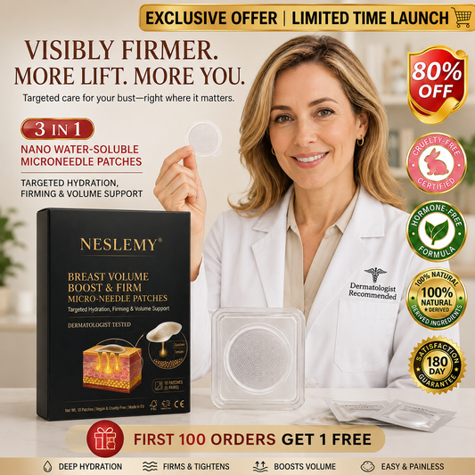 ✨ New Beauty Secret: NESLEMY® Bust & Body Micro-Tip Firming Patches 💕