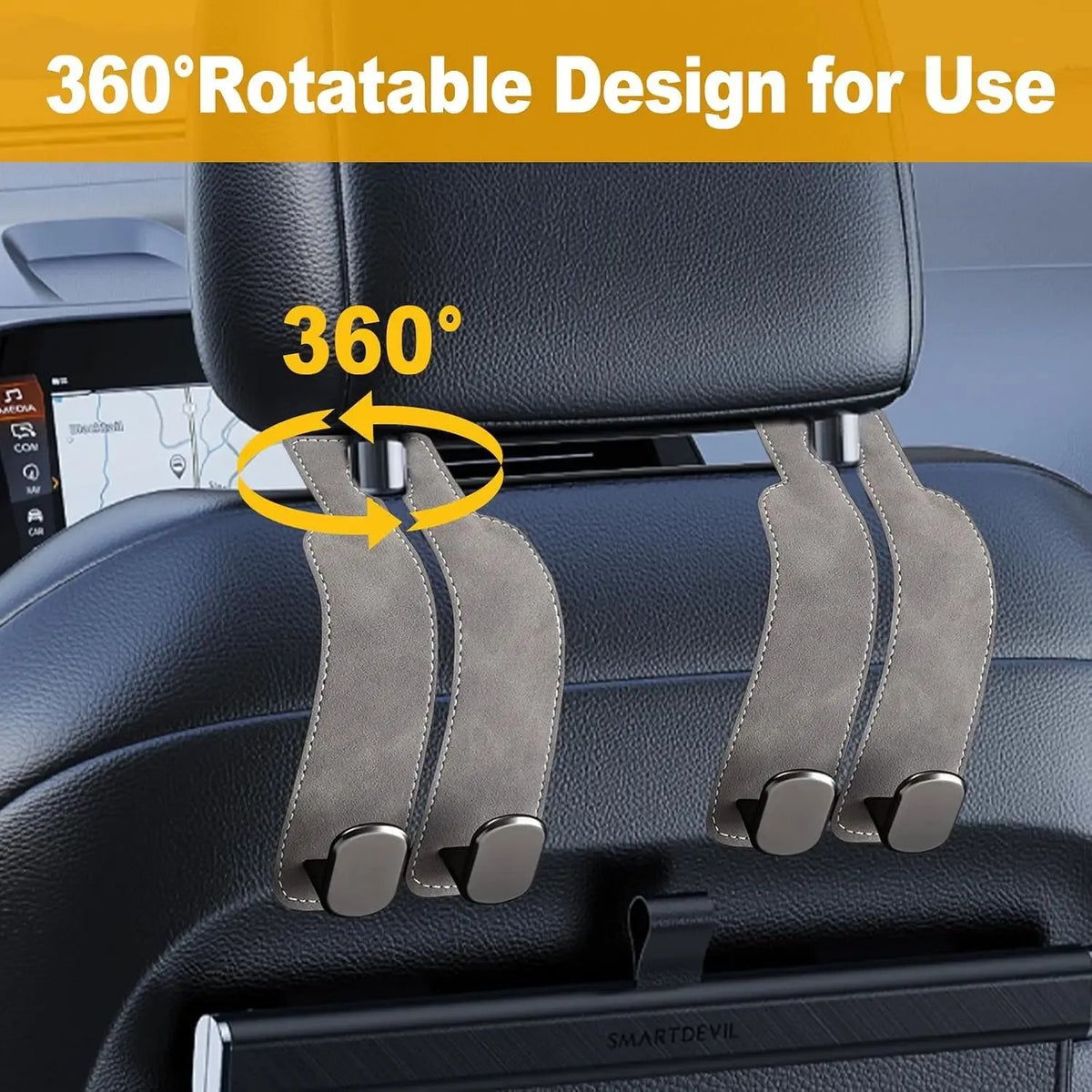 2‐Pack Car Purse Hook, Purse Hook for Car Seats Headrest, Car Seat Hooks 🚗