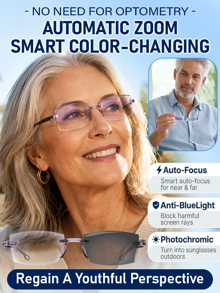 👑[Regain Your Youthful Vision] Smart Zoom Diamond-Cut Reading Glasses