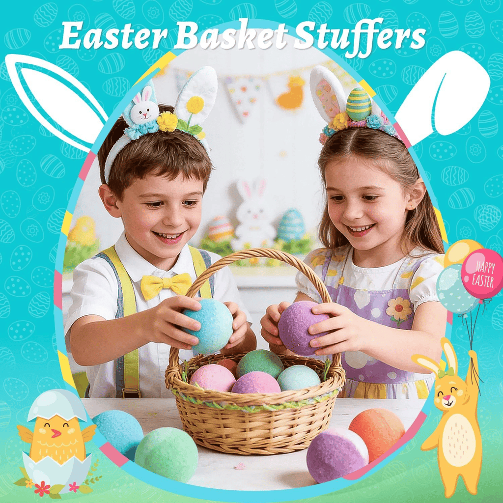 HOT SALE🔥🛁 Natural Bath Bombs for Kids with Mega Bubbles & Surprise Inside 🥚✨12 pcs[1 Box]