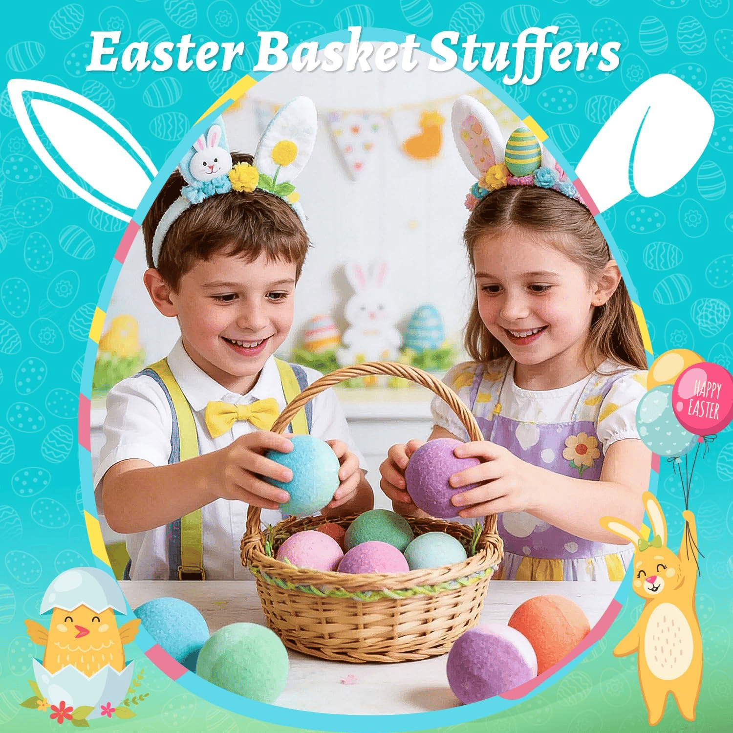 HOT SALE🔥🛁 Natural Bath Bombs for Kids with Mega Bubbles & Surprise Inside 🥚✨12 pcs[1 Box]