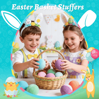 HOT SALE🔥🛁 Natural Bath Bombs for Kids with Mega Bubbles & Surprise Inside 🥚✨12 pcs[1 Box]