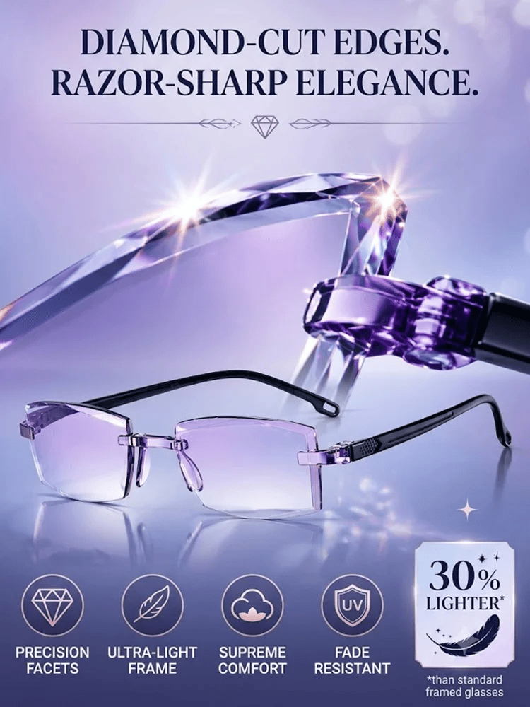 👑[Regain Your Youthful Vision] Smart Zoom Diamond-Cut Reading Glasses