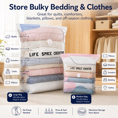 🔥No-Pump Vacuum Storage Bags