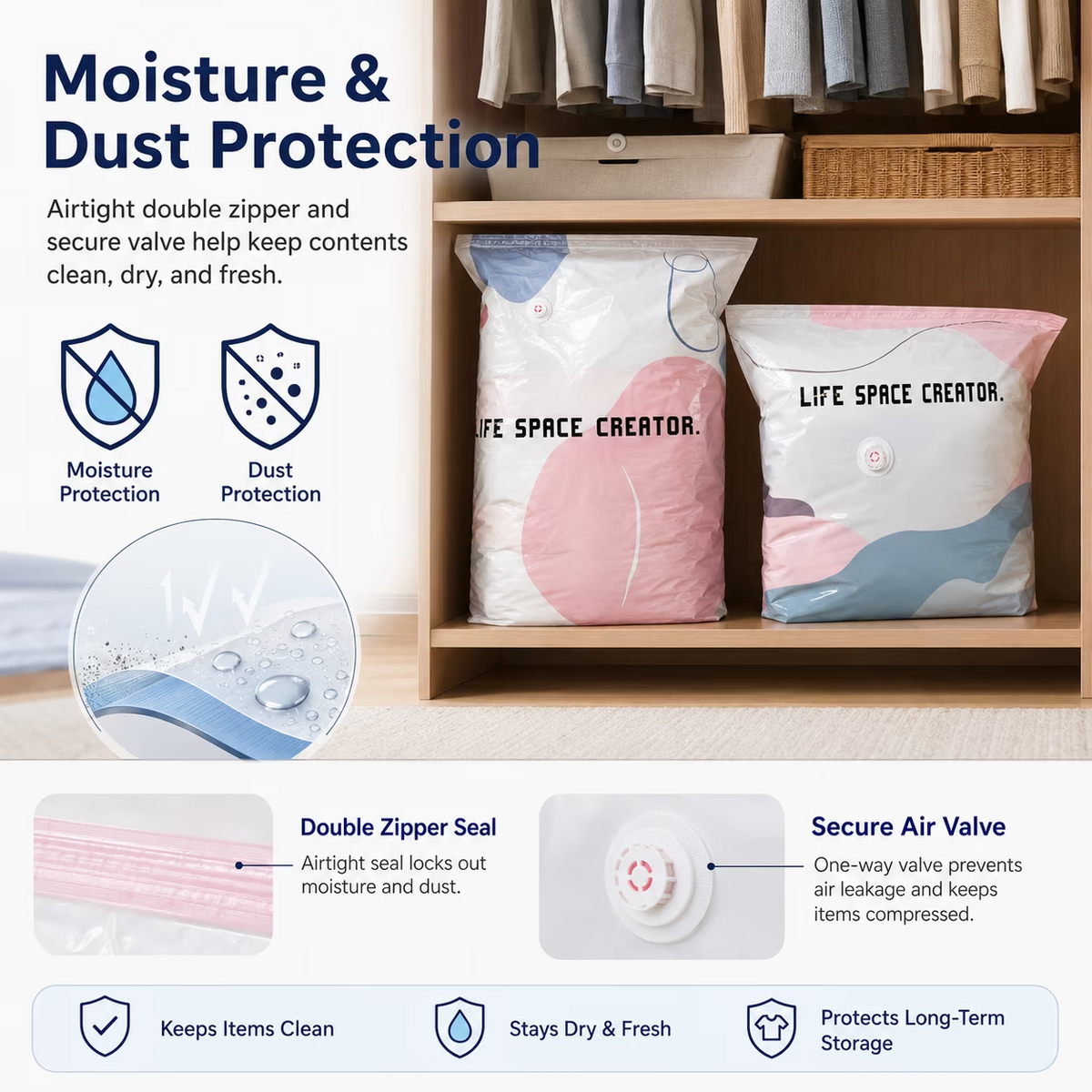 🔥No-Pump Vacuum Storage Bags